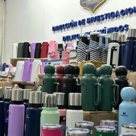 Cuatro personas fueron detenidas por vender termos truchos en el Gran Buenos Aires