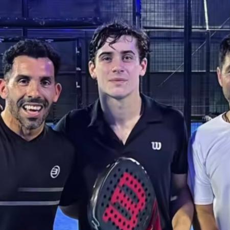 Carlos Tévez y Franco Colapinto jugaron al pádel en Nordelta