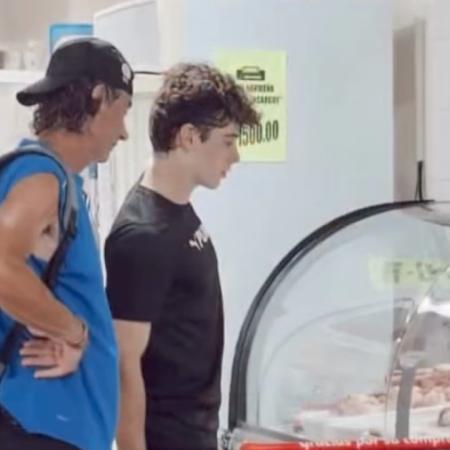 Franco Colapinto hizo las compras en una carnicería en San Andrés de Giles
