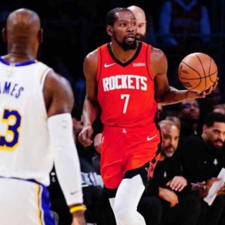 Durant y LeBron brillaron en Navidad, pero Houston se quedó con el partido en Los Ángeles