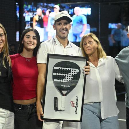 Juan Martín Díaz, homenajeado en el Summer Pro Padel de Mar del Plata