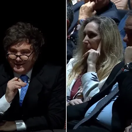 Karina no disimula: el gesto cuando Milei cruzó elogios y risas con Santiago Caputo