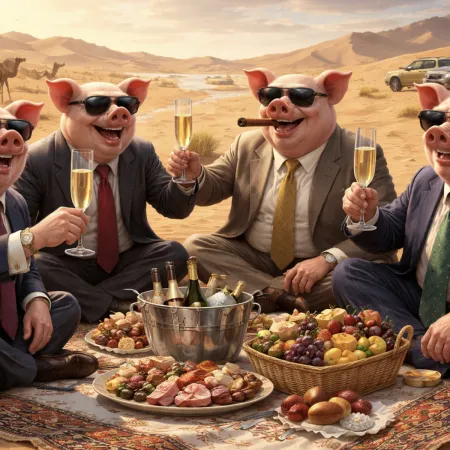 Los cerdos con traje que expone e incomoda la Cancillería de Pablo Quirno