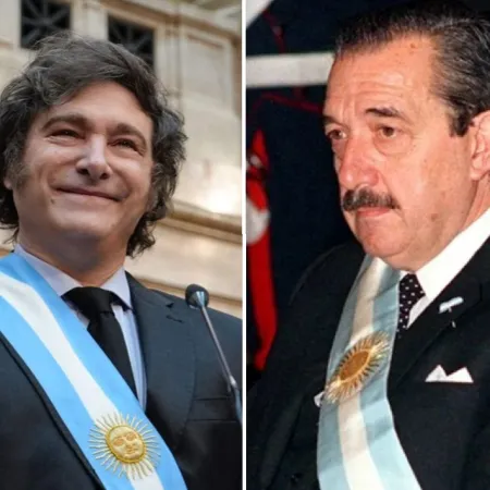 "Boxeaba" su muñeco y ahora lo elogió: inesperado giro de Milei sobre Alfonsín