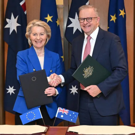 Europa y Australia sellan pacto clave para comercio y energía