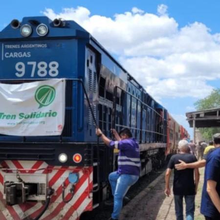 Tucumán: el Tren Solidario arribó con 11 vagones de ayuda para evacuados