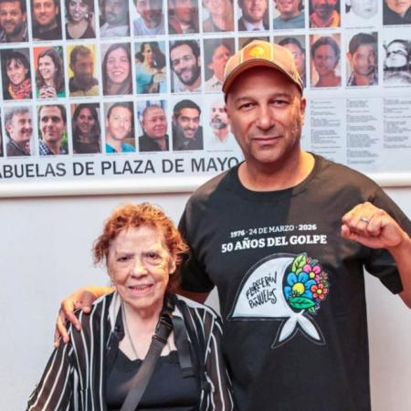 Encuentro entre Tom Morello y Abuelas de Plaza de Mayo en Buenos Aires