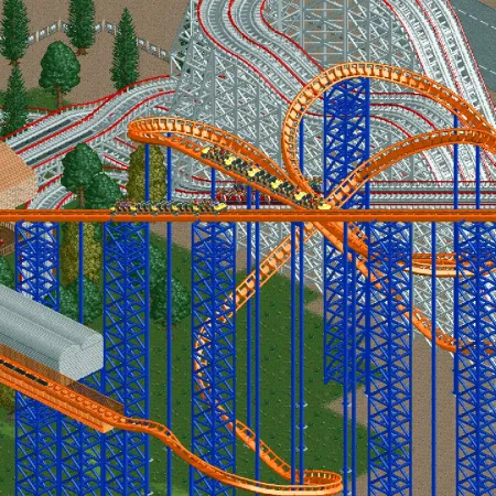 YouTuber construyó una atracción del RollerCoaster Tycoon más extensa que la galaxia