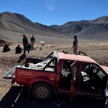 Gendarmería Nacional detuvo a 4 mineros chilenos con oro en San Juan