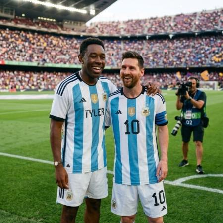 Argentina sorprendió a Tyler, The Creator con una bandera junto a Messi