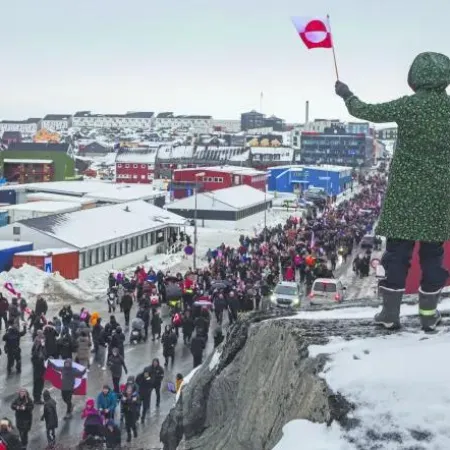 Groenlandia desafió a Trump con protestas frente al nuevo consulado de Nuuk