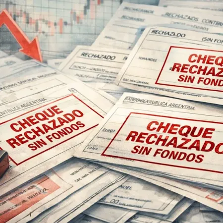 Cheques rechazados: bajaron en abril, pero siguen 60,7% por encima de 2025