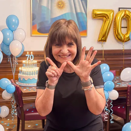 Patricia Bullrich y sus 70 años: el saludo de Milei y la rápida respuesta