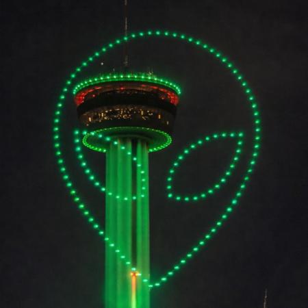 El show de Nike para Wembanyama: un ovni iluminó San Antonio antes de las Finales