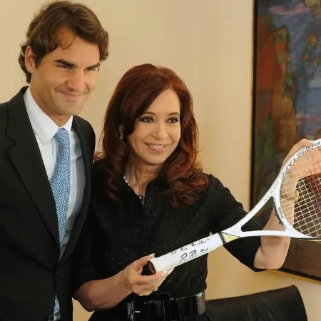 Argentina vs. Suiza: el día que Cristina Kirchner recibió a Roger Federer