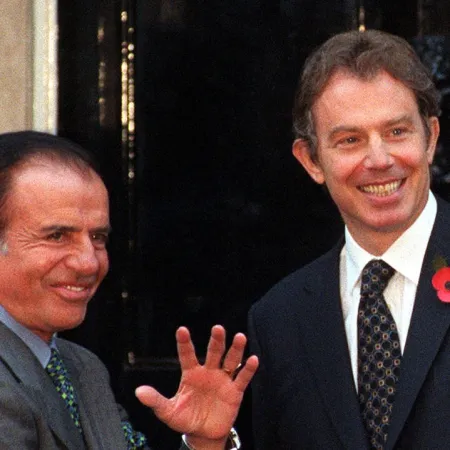 Argentina vs. Inglaterra: cuando Menem habló de David Beckham en Londres