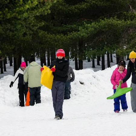 El Parque Recreativo El Llano reabre este jueves con un paisaje cubierto de nieve