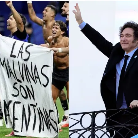 Malvinas: Milei se refirió a la bandera de la Selección y comparó el episodio con Maradona