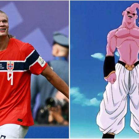 Erling Haaland respondió al meme viral que lo compara con Majin Buu de Dragon Ball Z
