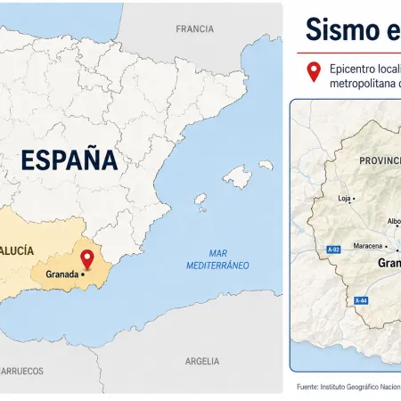 España vuelve a temblar: Granada registra un sismo de 5 tras Colombia y Venezuela
