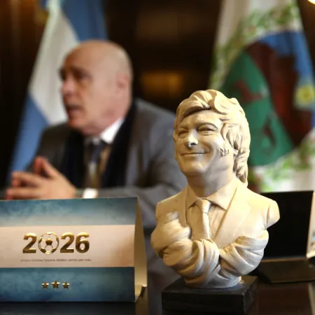 El despacho más mileísta: el busto y los símbolos con los que Abdala homenajea a Milei