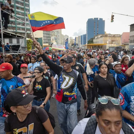Chavistas desafían al PSUV y protestan contra el acuerdo petrolero con EE.UU.