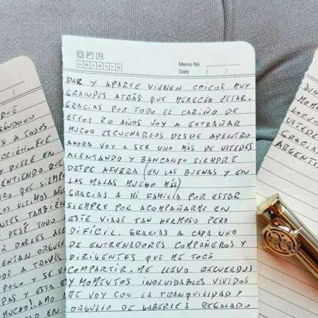 Carta a mano y video emotivo: así fue el anuncio de Messi de su retiro de la Selección