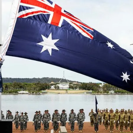 Australia celebra 125 años de la primera bandera nacional izada en Melbourne