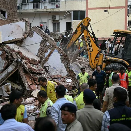 Derrumbe en Nueva Delhi dejó siete muertos y abrió una investigación por irregularidades