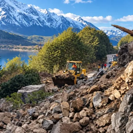 Derrumbe en la Ruta 40: corte total entre Bariloche y El Bolsón por rocas