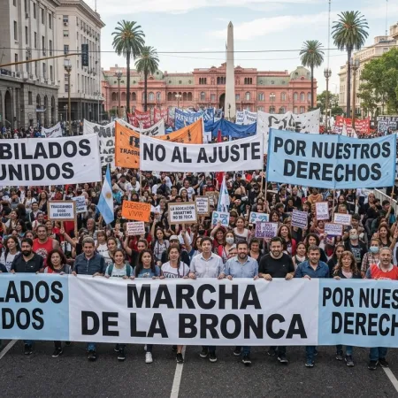 La “Marcha de la Bronca” moviliza a la izquierda, jubilados y organizaciones sociales