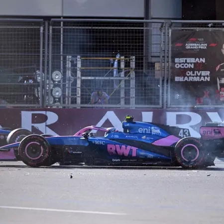 Cómo fue el choque de Colapinto a Gasly por el que abandonó el GP de Azerbaiyán