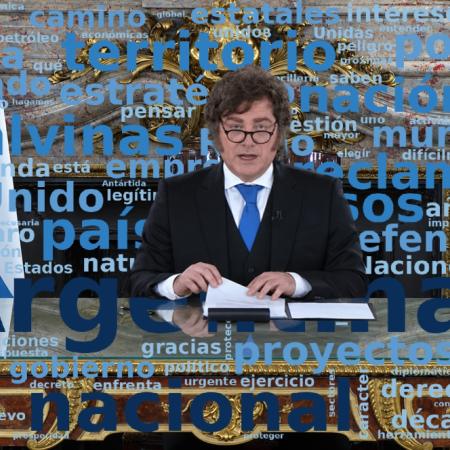 Malvinas: las 10 palabras que más usó Javier Milei en su cadena nacional
