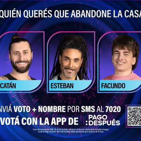 Placa de hombres: ¿Catán, Esteban o Facundo? ¿Quién se va de Gran Hermano Uruguay?