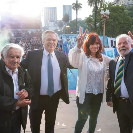 Lula con Alberto y Cristina en Plaza de Mayo: Milei no figuraba y el peronismo crujía