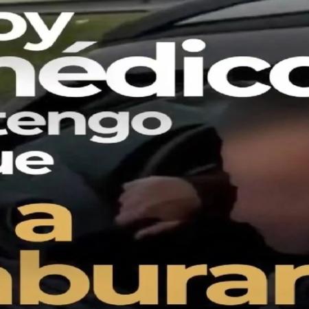 "Tengo que ir a operar": circulaba por la banquina y usaba el celular al volante