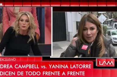 Pelea, insultos y abandono de móvil entre Andrea Campbell y Yanina Latorre