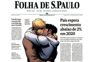 Un beso contra la homofobia en la tapa del diario 