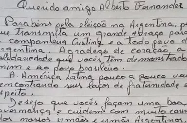 Lula felicitó a Alberto Fernández desde la cárcel con una emotiva carta