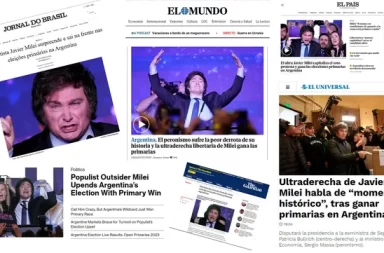 "Forastero de extrema derecha": los diarios del mundo reflejaron la sorpresa del triunfo de Milei en Argentina