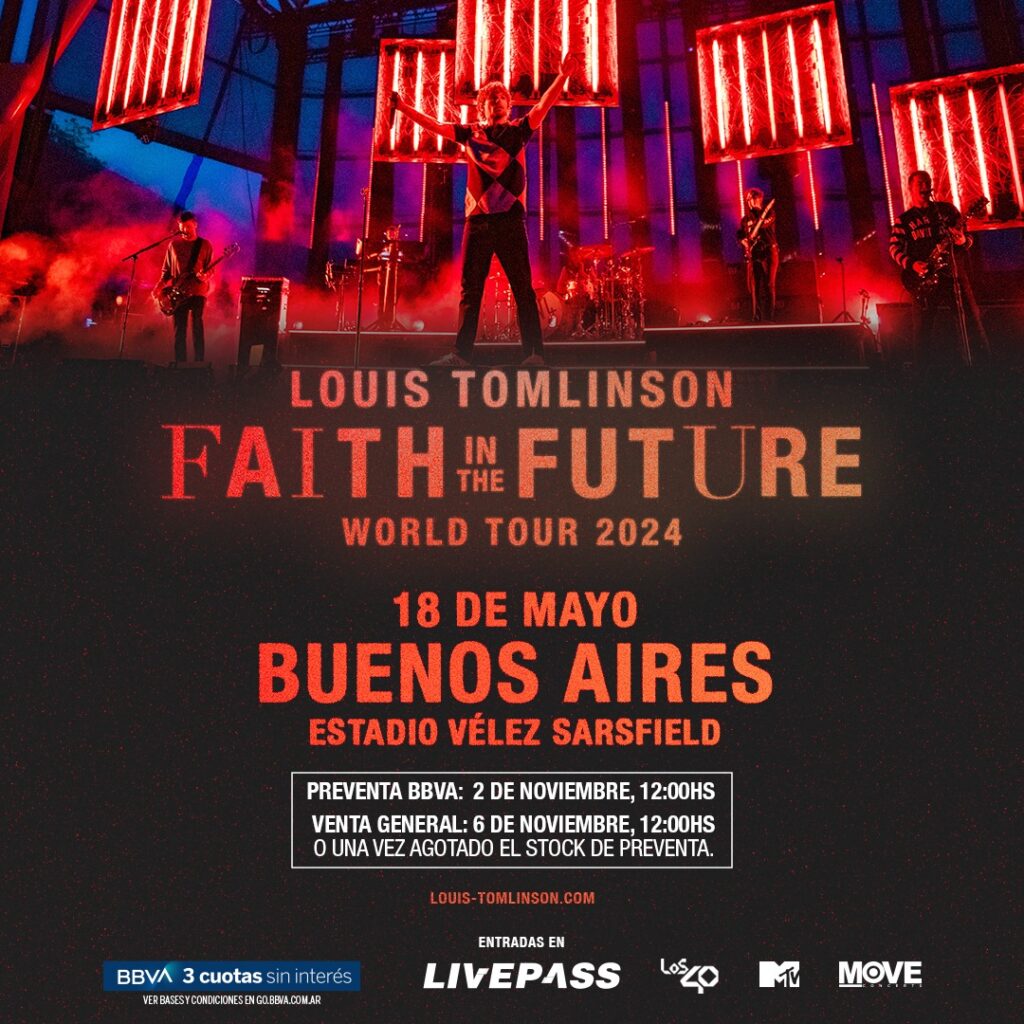 Louis Tomlinson de gira con 'Faith in the future world tour'