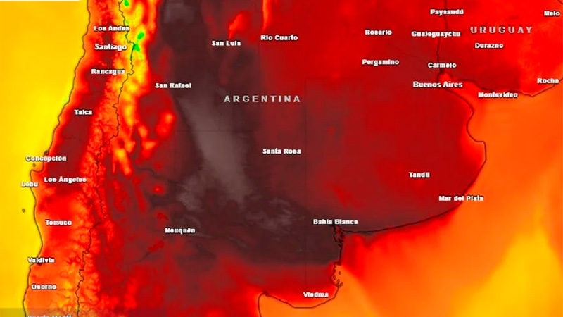 Alerta roja por calor extremo en La Pampa, Río Negro y Neuquén, advertencias para otras cinco provincias